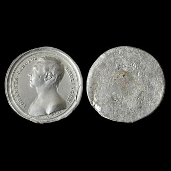 Lot om fyra medaljer: Hedlingers självporträtt,  C M Krell, N von Flüe samt Ph von Stosch.