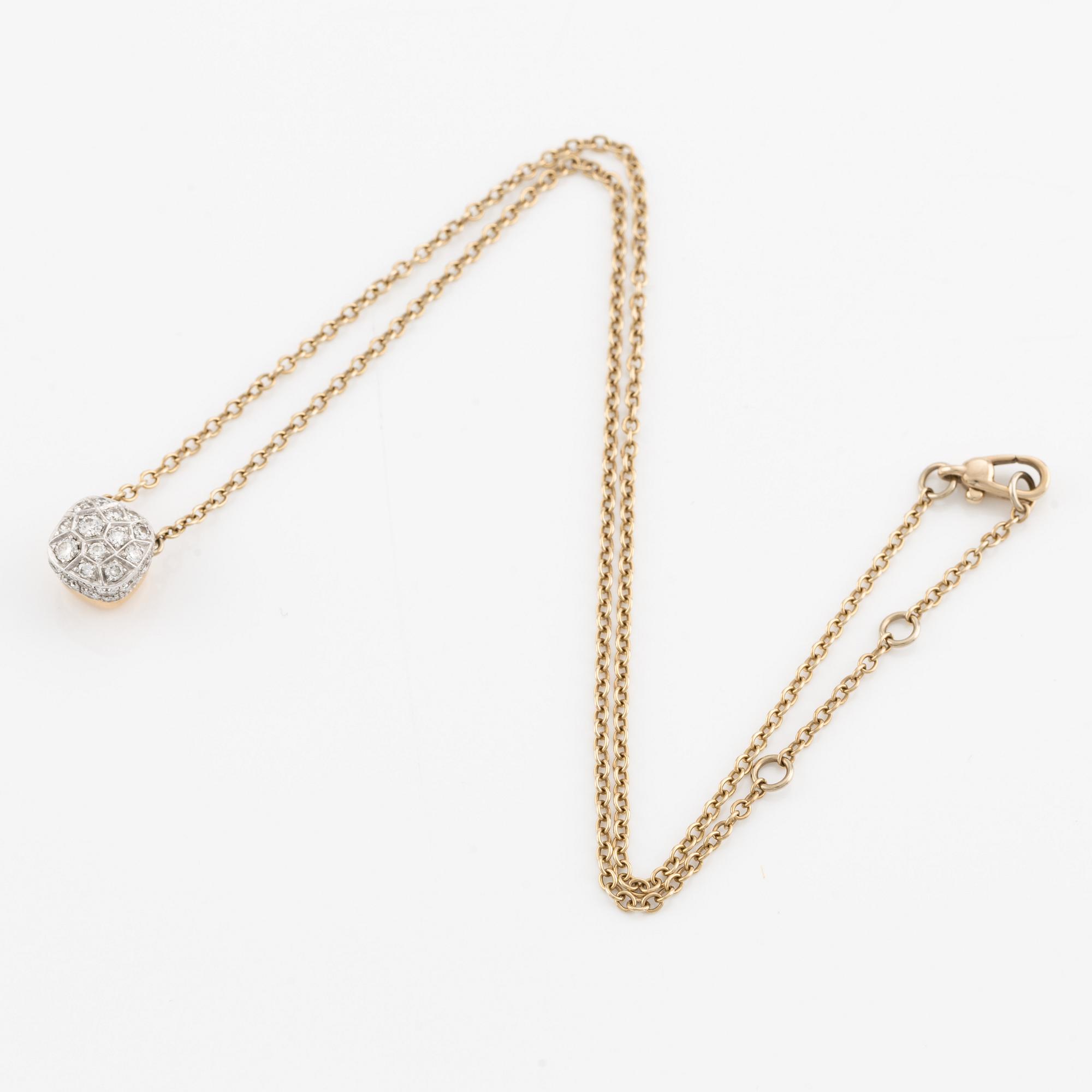 Pomellato, necklace, "Nudo", 18K gold with brilliant-cut diamonds.