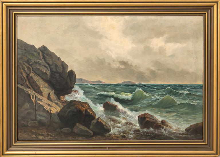 Olof Krumline, oil on canvas signed.