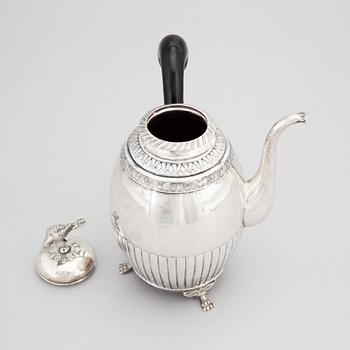 A Swedish Empire Silver Coffee Pot, mark of AF Hellman, Uppsala 1831.