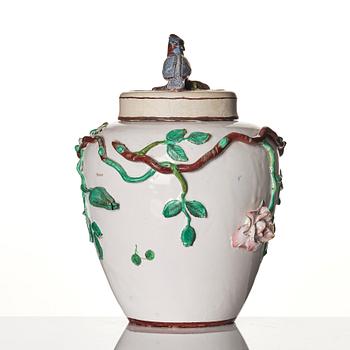 A Swedish Marieberg faience vase, second part of the 18th Century.