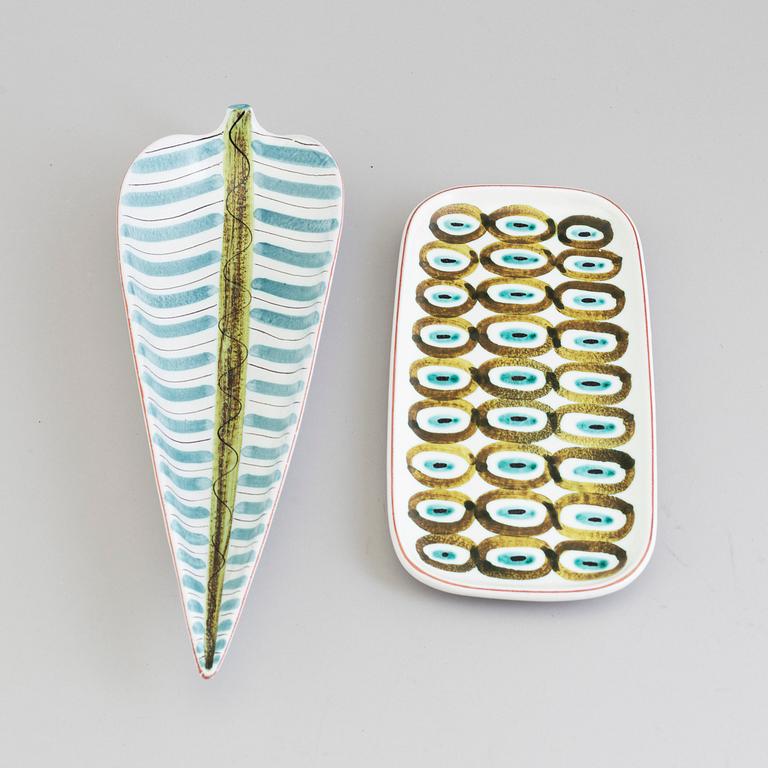 A faience bowl and tray by Stig Lindberg Gustavsberg.