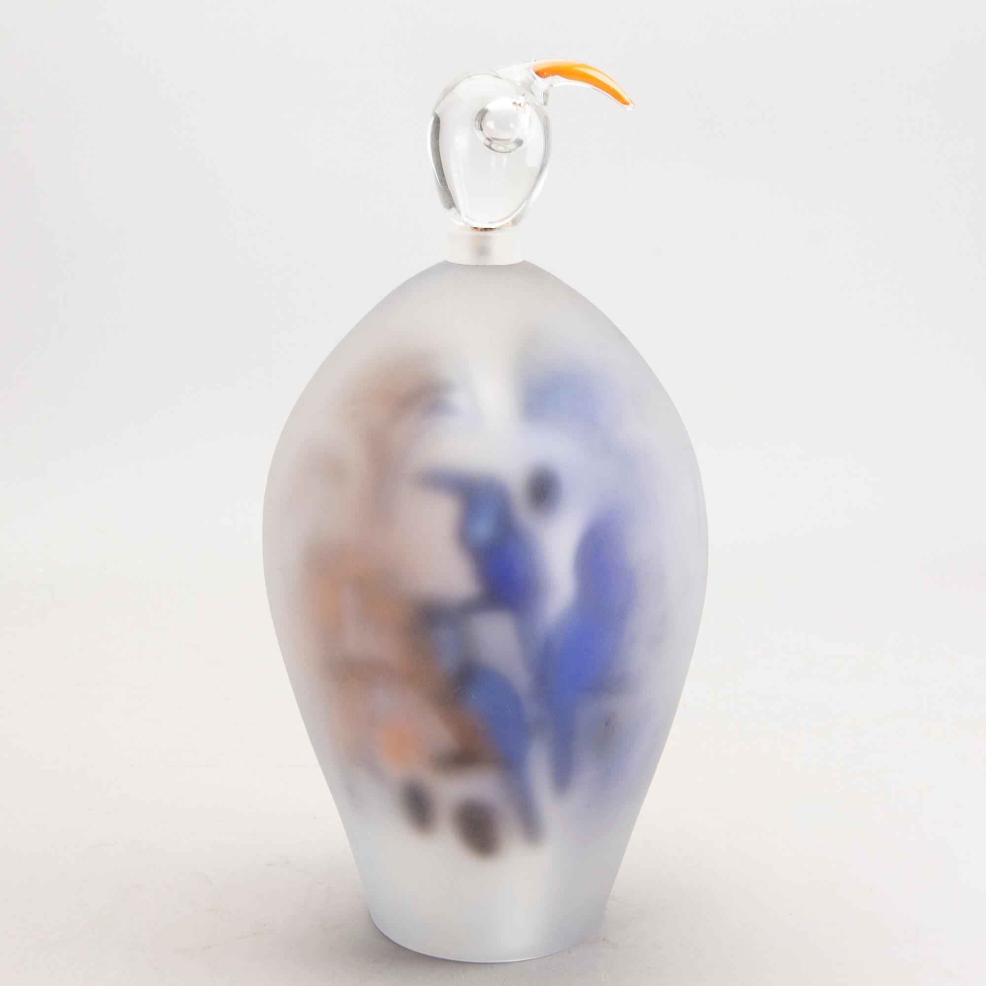 Hanne Dreutler, Arthur Zirnsack, "Drop", glass, grail Studio Åhus, signed, numbered and dated.
