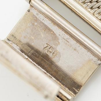 Wristwatch, 18K white gold/diamonds, 34 mm.