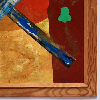 Dick Bengtsson, mixed media on canvas, signed and executed in 1986.