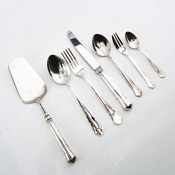 Cutlery approx 42 dlr "Chippendale" silver Eja 2002.