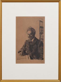 Anders Zorn, etsning, 1910, signerad.
