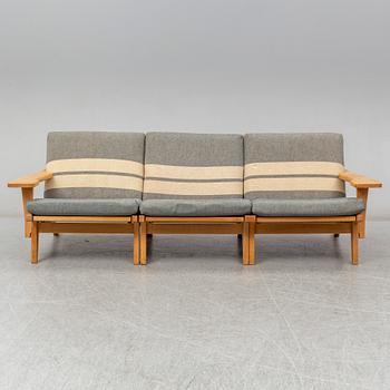 HANS J WEGNER, soffa/ fåtöljer, 3 delar, "GE 375",  Getama.
