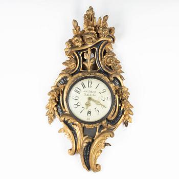A Rococo wall clock, second half of the 18th Century.