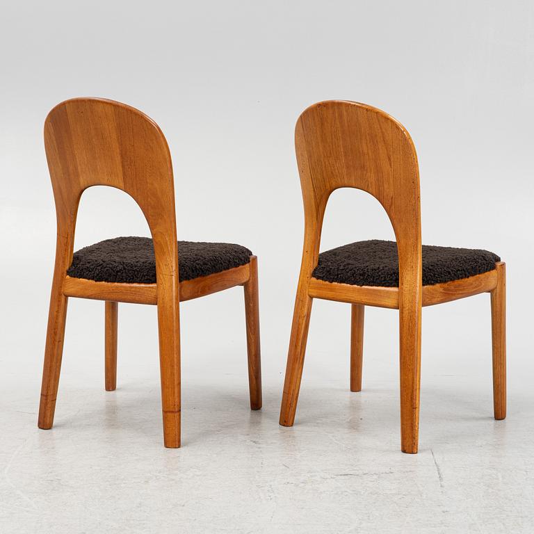 Niels Koefeod, six chairs, Denmark, 1960's.