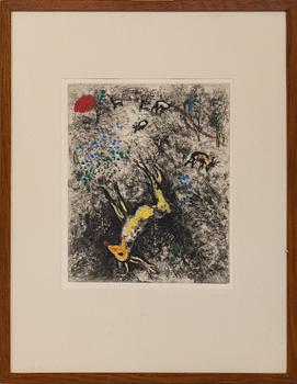 MARC CHAGALL, handkolorerad etsning, signerad i trycket.