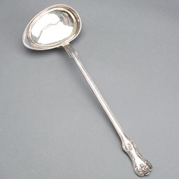 A SILVER SOUP LADLE 1855.