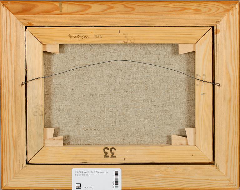 AXEL OLSON, olja på duk, sign.