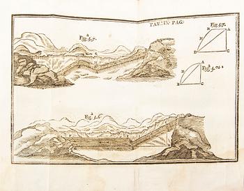 Domenico Guglielmini, book, hydrologiy, Bologna 1697, 15 engravings.