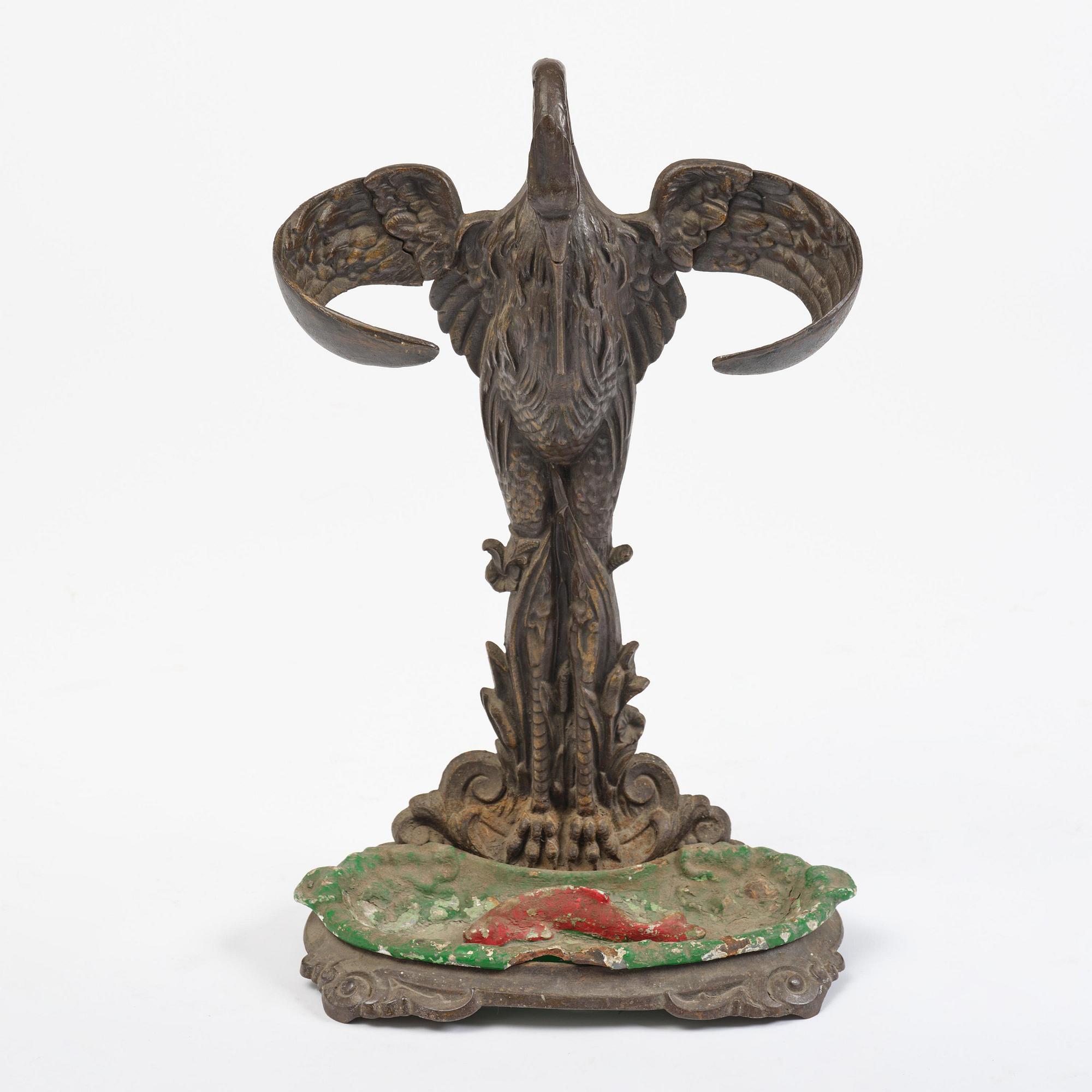 A French cast-iron umbrella stand, late 19th century.