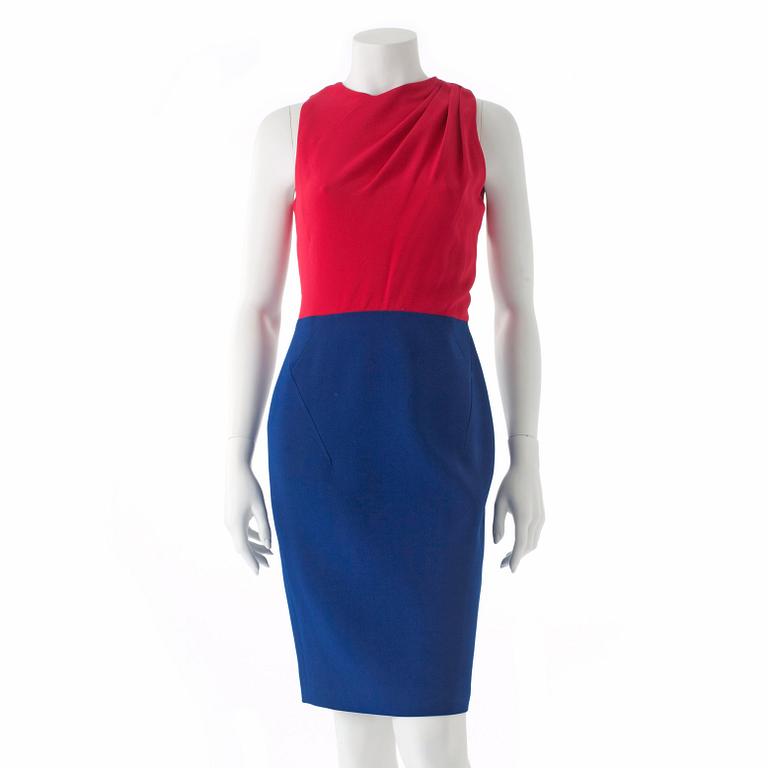 ANTONIO BERARDI, a two-piece blue and pink dress consisting of jacket and dress.