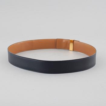 HERMÈS, Collier de Chien belt buckle & leather strap.