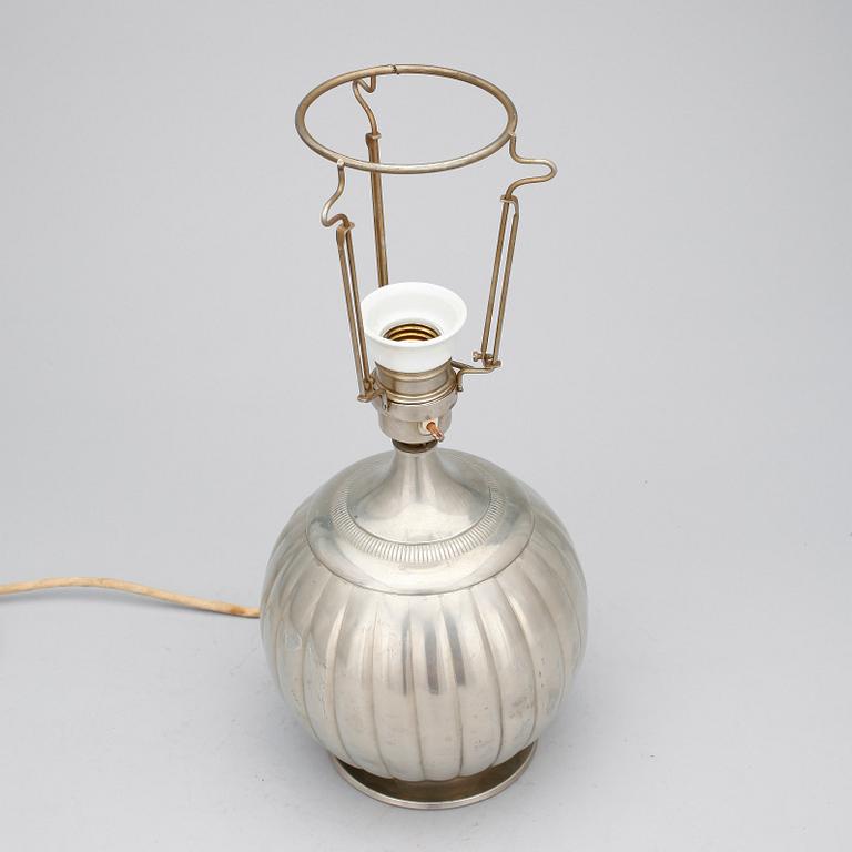 BORDSLAMPA, tenn, GAB, 1938.
