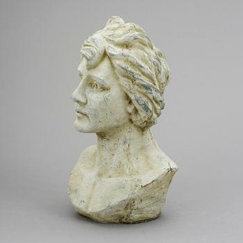 SKULPTUR, bemålat och patinerat lergods, 1900-tal.