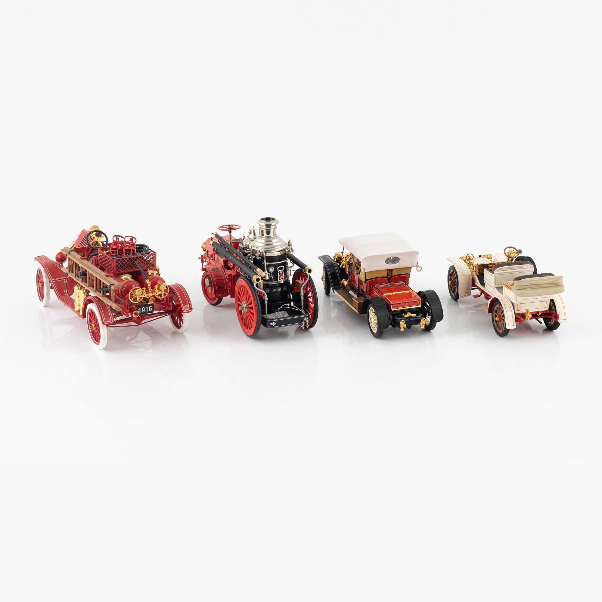 Eight die cast model cars, Franklin Mint.