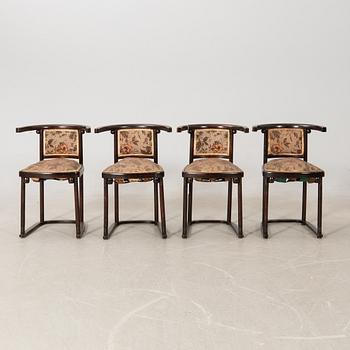 Josef Hoffmann, attributed, armchairs, 4 pcs, Art Deco, first half of the 20th century.