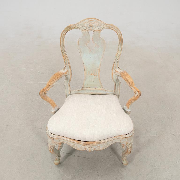 Armchair Stockholm work in Rococo, second half of the 18th century.