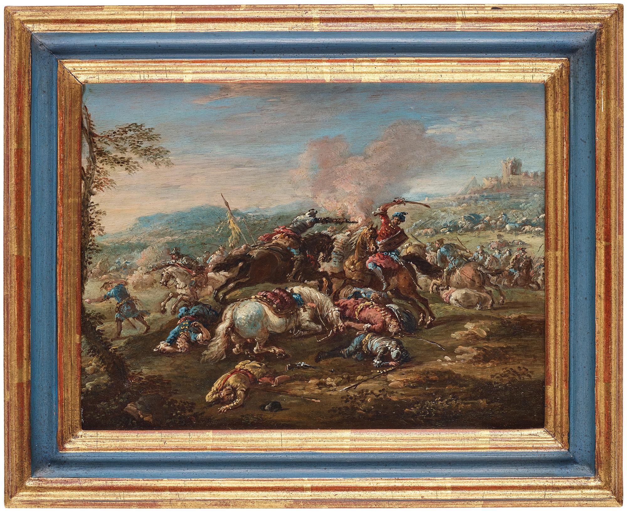 JACQUES COURTOIS KALLAD LE BOURGUIGNON, hans art.  Koppar 21 x 27,5 cm.