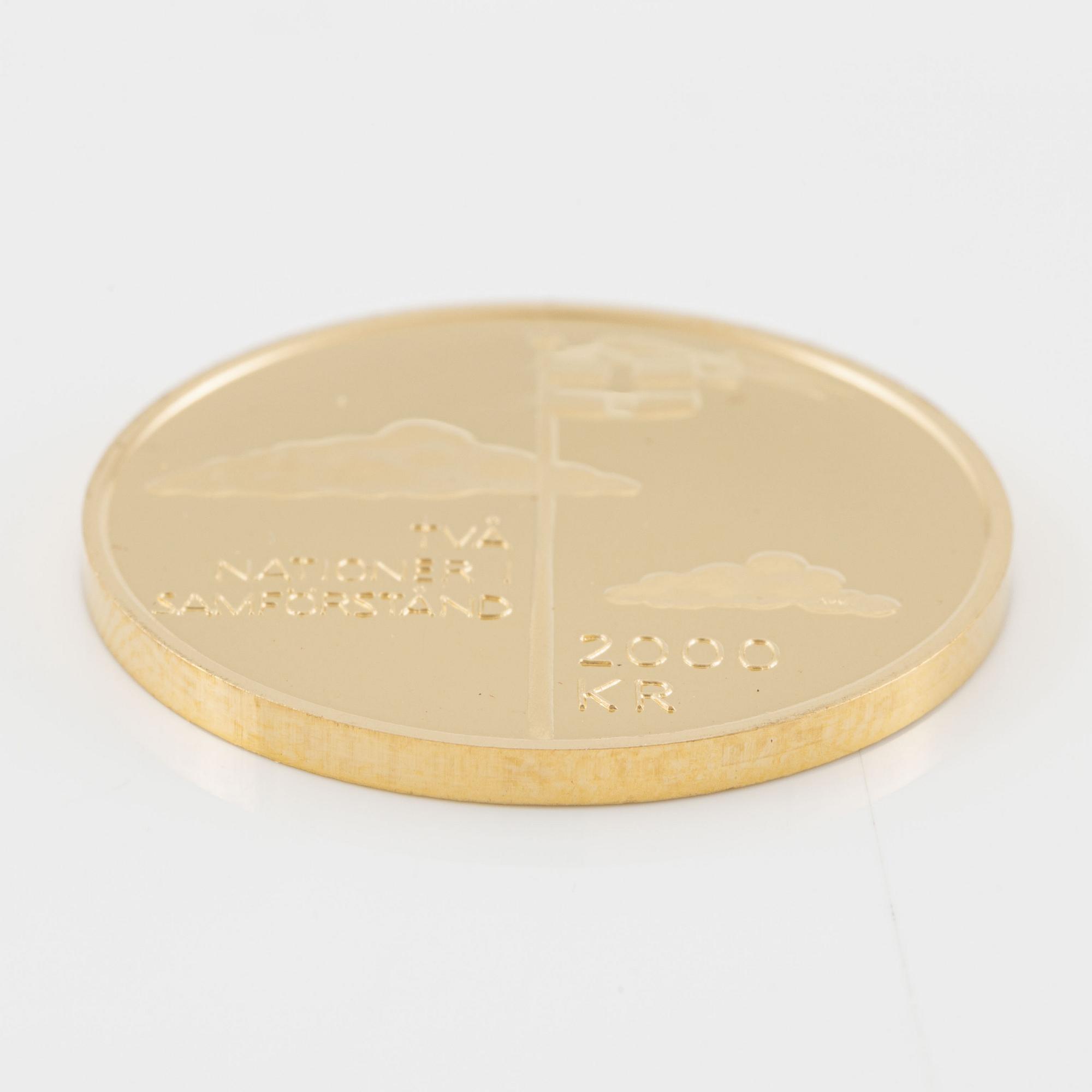 A Swedish commemorative goldcoin, 2005.