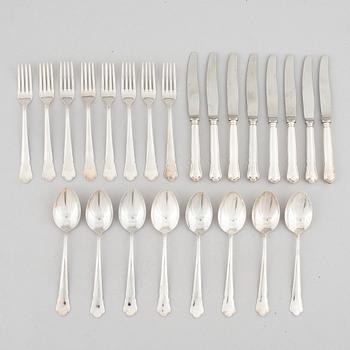 Bestickservis, 24 delar, silver, "Chippendale", Juveel Sverige Ab, samt GAB, Eskilstuna, 2002-2004.