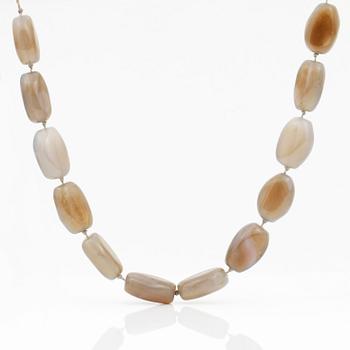 COLLIER, silver och agater, Åke Strömdahl, Stockholm, 1960.