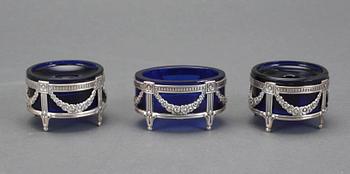 BORDSSET, 6 delar + sked, sterlingsilver, Mema, 1965 och 1966.