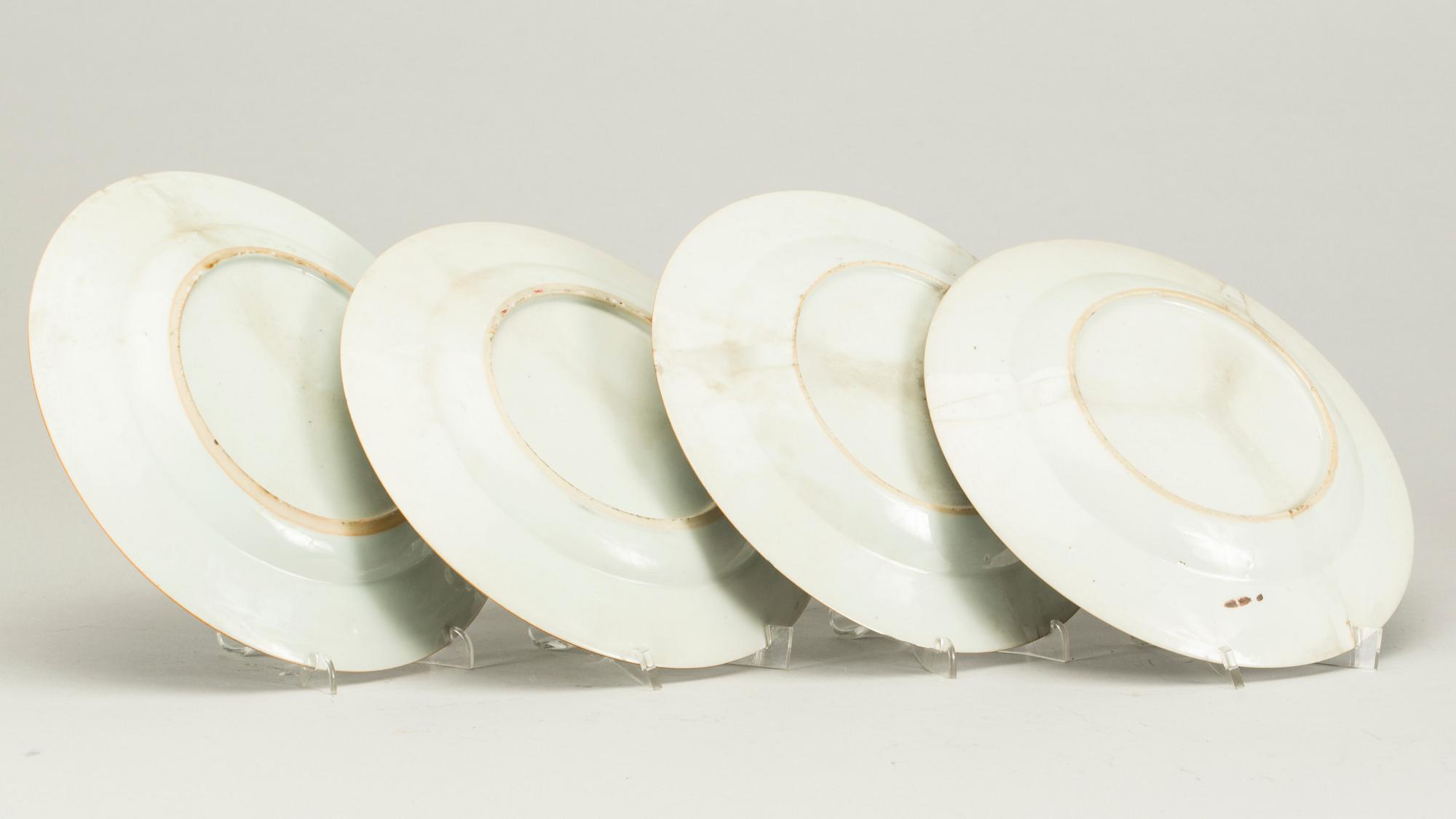 TALLRIKAR, 4 st, porslin, Kina, Qianlong, 1736-1795.