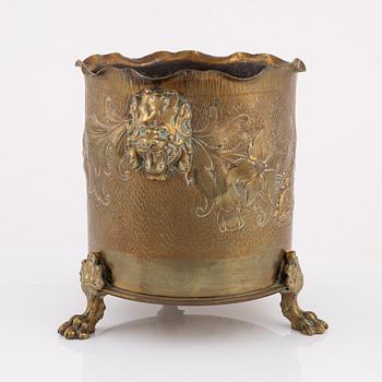 A brass wine cooler, Germany, 20th Century.