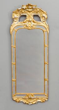 SPEGEL MED KONSOLBORD, rokokostil, 1900-talets första hälft.
