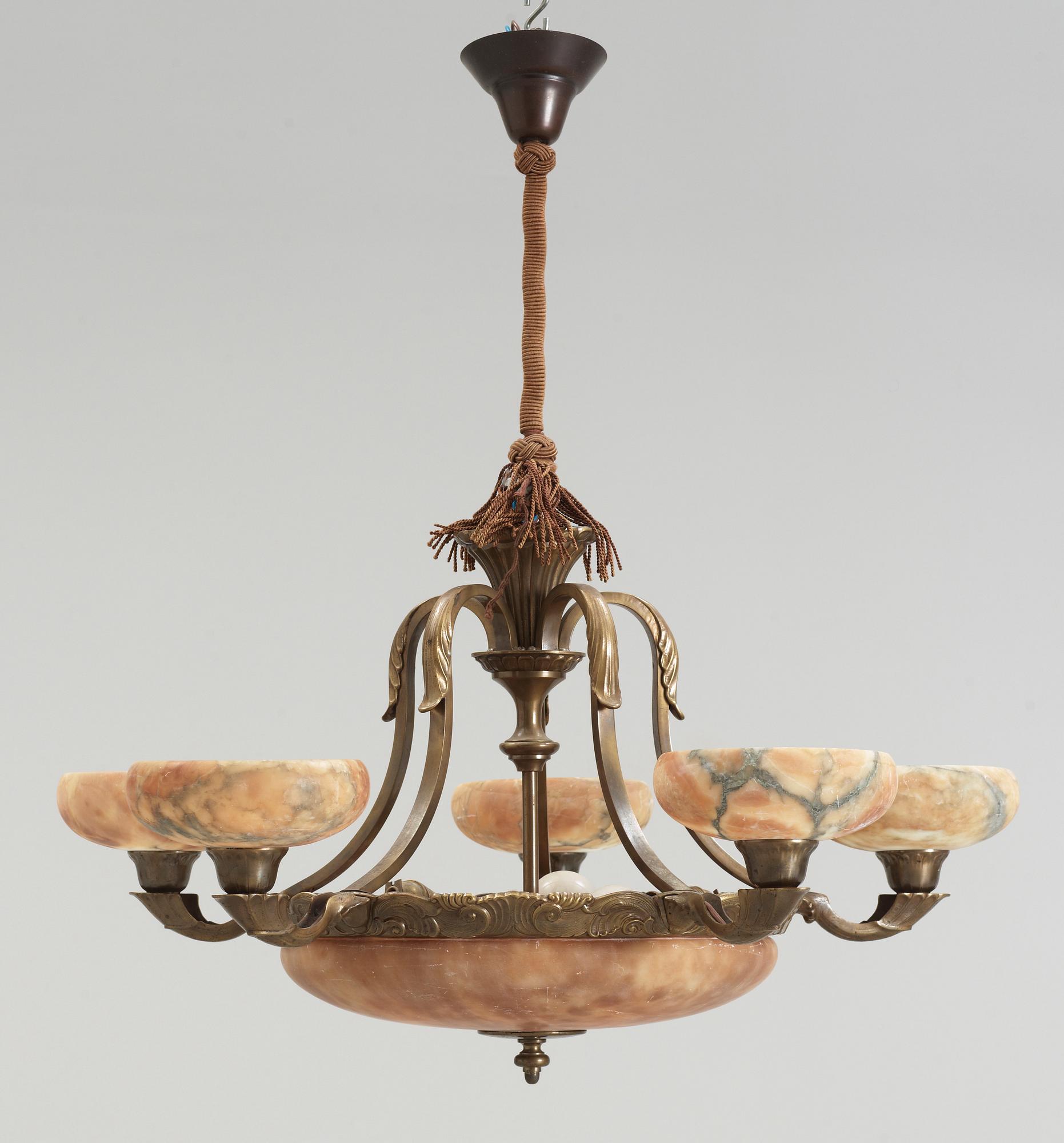 TAKLAMPA, 1930/40-tal. Höjd ca 88 cm.
