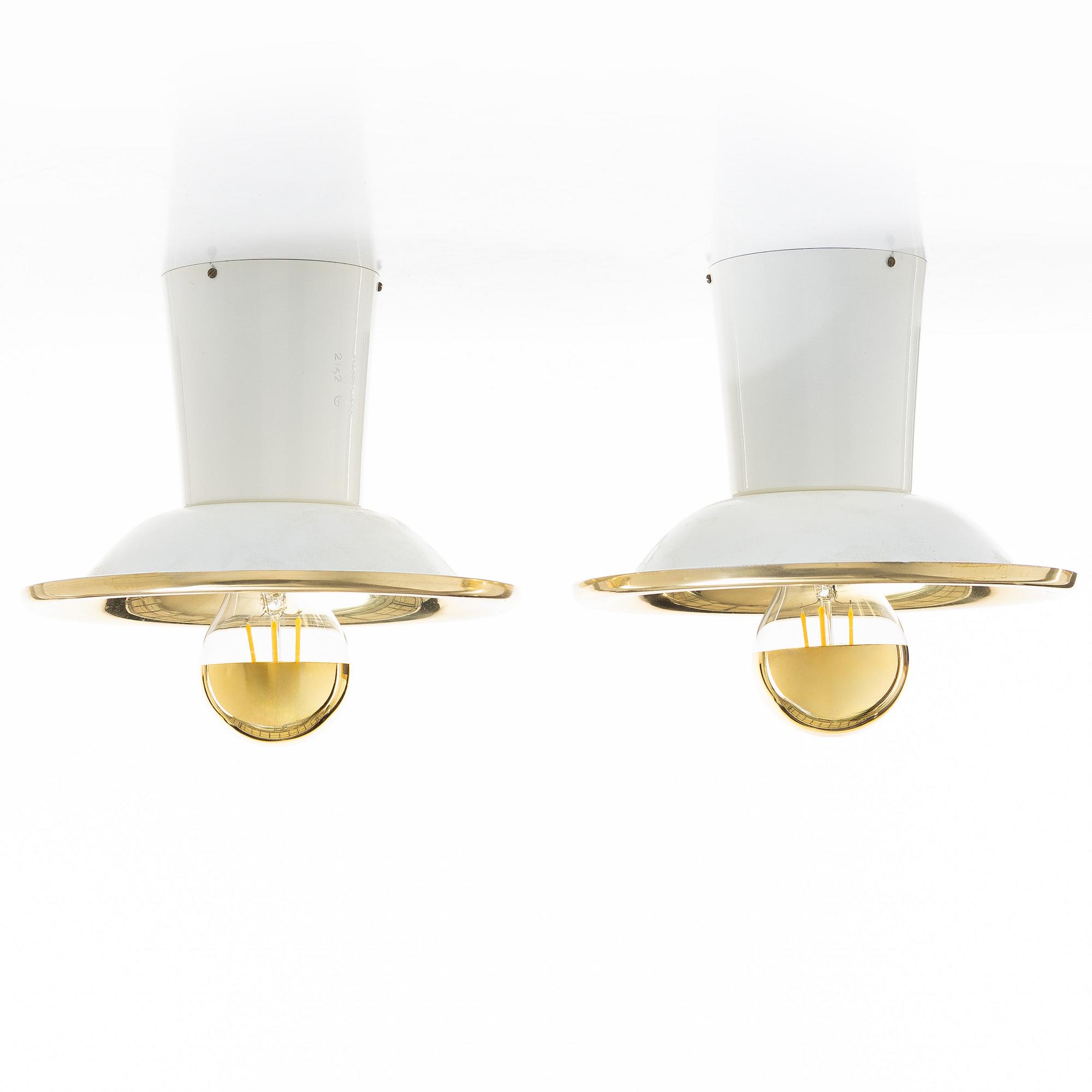 Josef Frank, Ceiling lamps, a pair, model 2162, Svenskt Tenn.