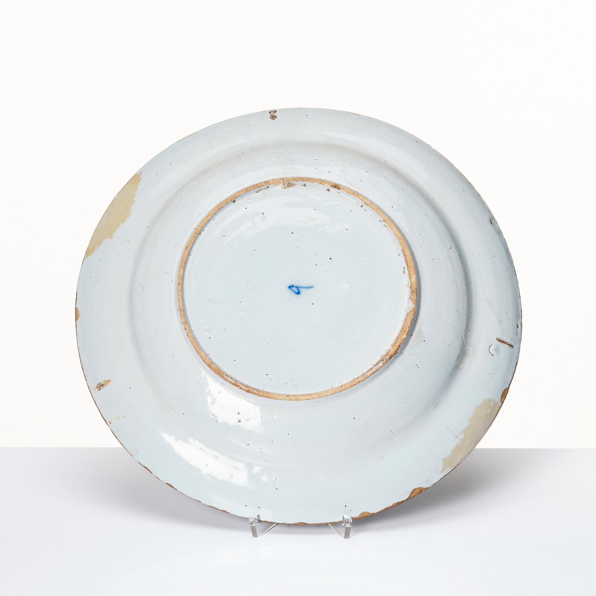 A Delft faience dish, 18th Century.