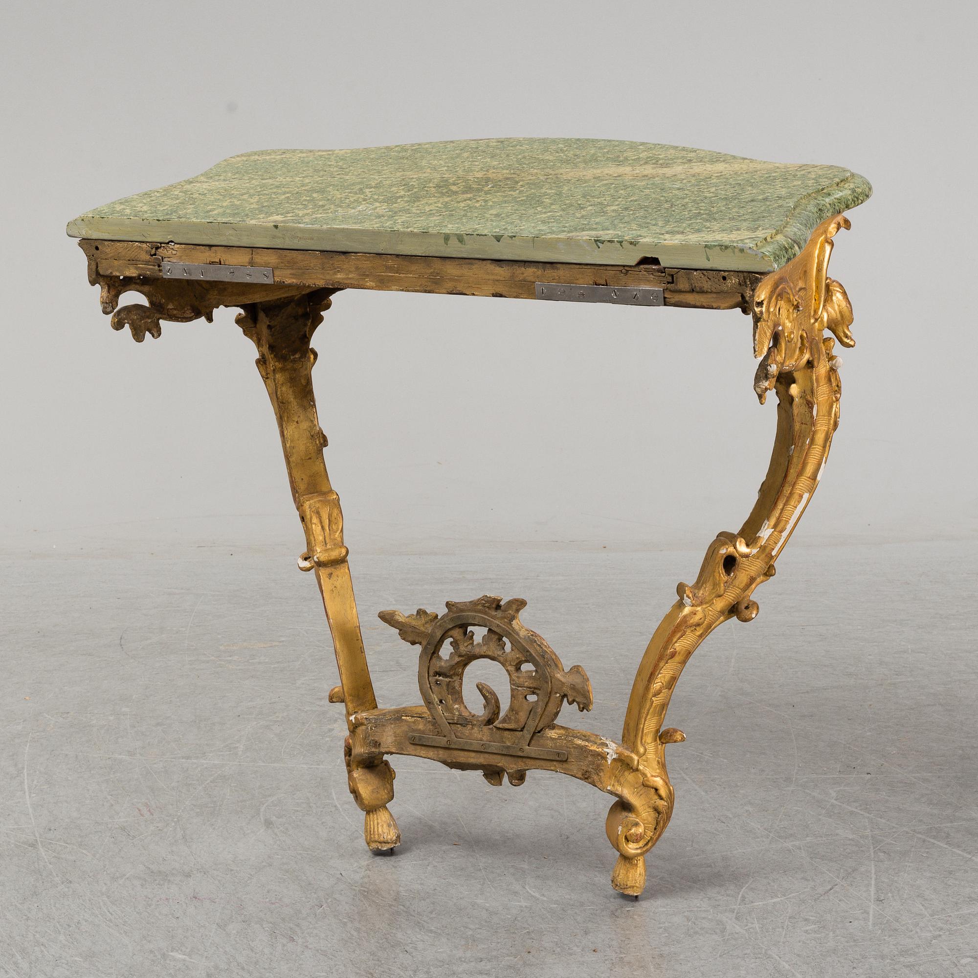 A presumably german rococo consoltable.