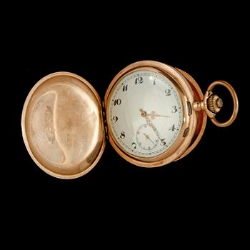 FICKUR, guld 14 K, 1900-talets första hälft, total vikt 94 gram.