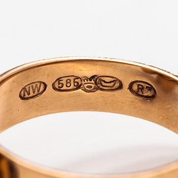 Liisa Vitali, Ring "Kevät", 14K guld. Westerback, Helsingfors 1970.