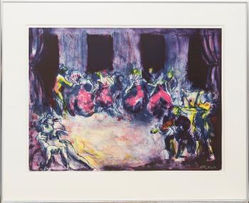 Peter Dahl, litografi signerad.