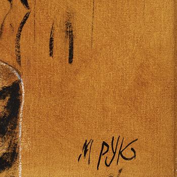 MADELEINE PYK, oil on canvas, signed.
