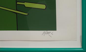 VALERIO ADAMI, färgserigrafi, signerad och numrerad 84/100.
