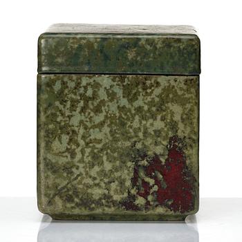 Hans Hedberg, a large faience box, Biot, France.