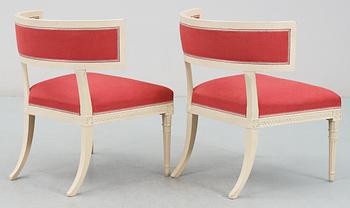 A pair of late Gustavian armchairs by E. Ståhl.