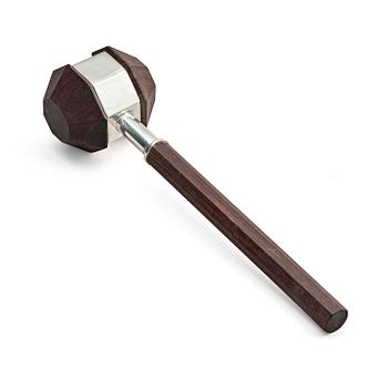 573. Firma Kultakeskus Oy, a silver and wood ceremonial mallet, Hämeenlinna, Finland 1978.