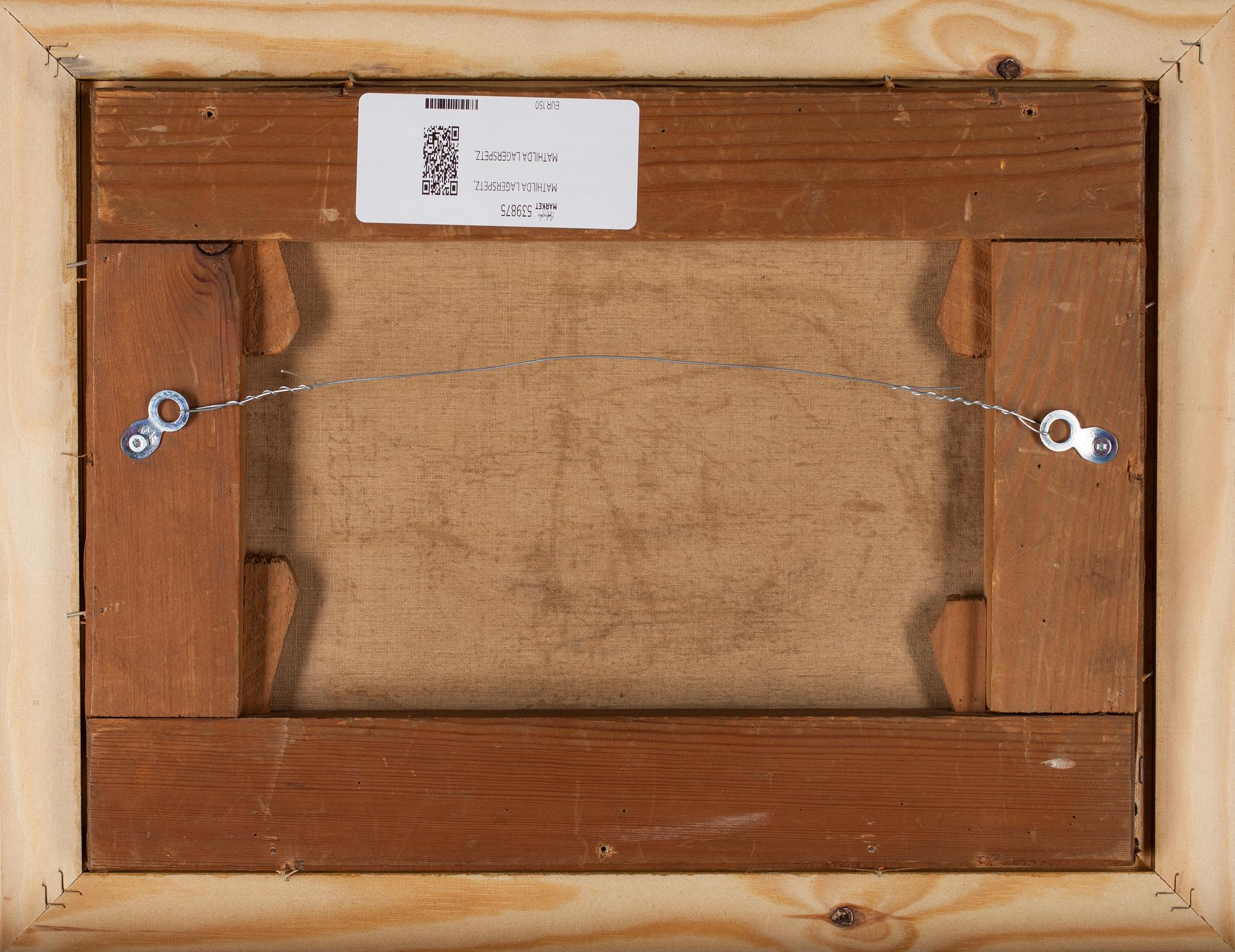 MATHILDA LAGERSPETZ, tillskriven, olja på duk, osignerad.