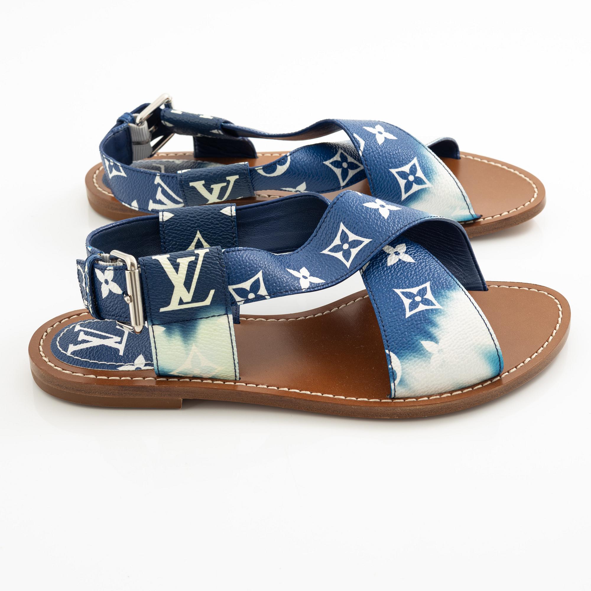 Louis Vuitton, sandals, "Escale Palma Flat Sandal", size 37.