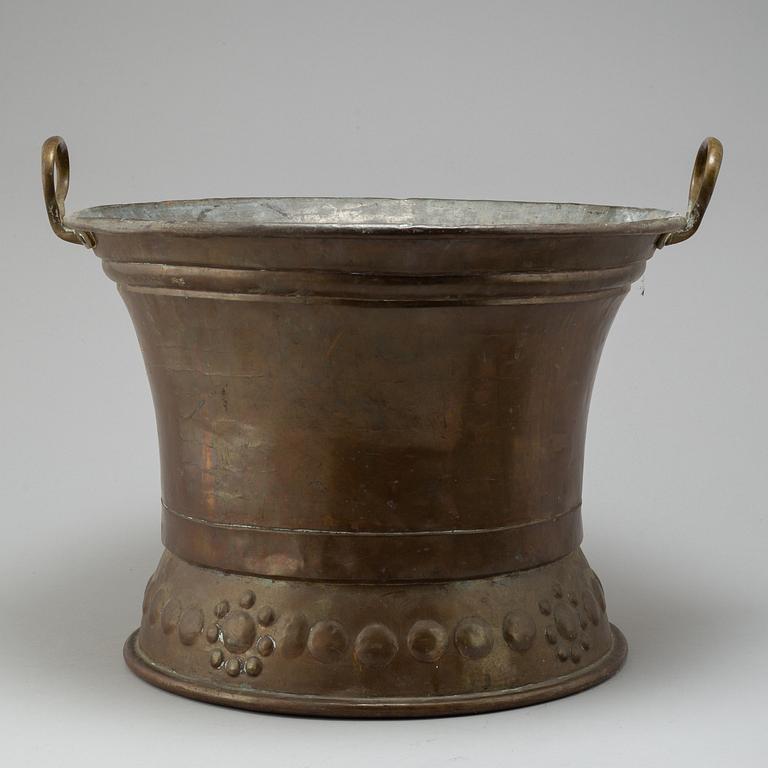 A late 19th century copper vessel.