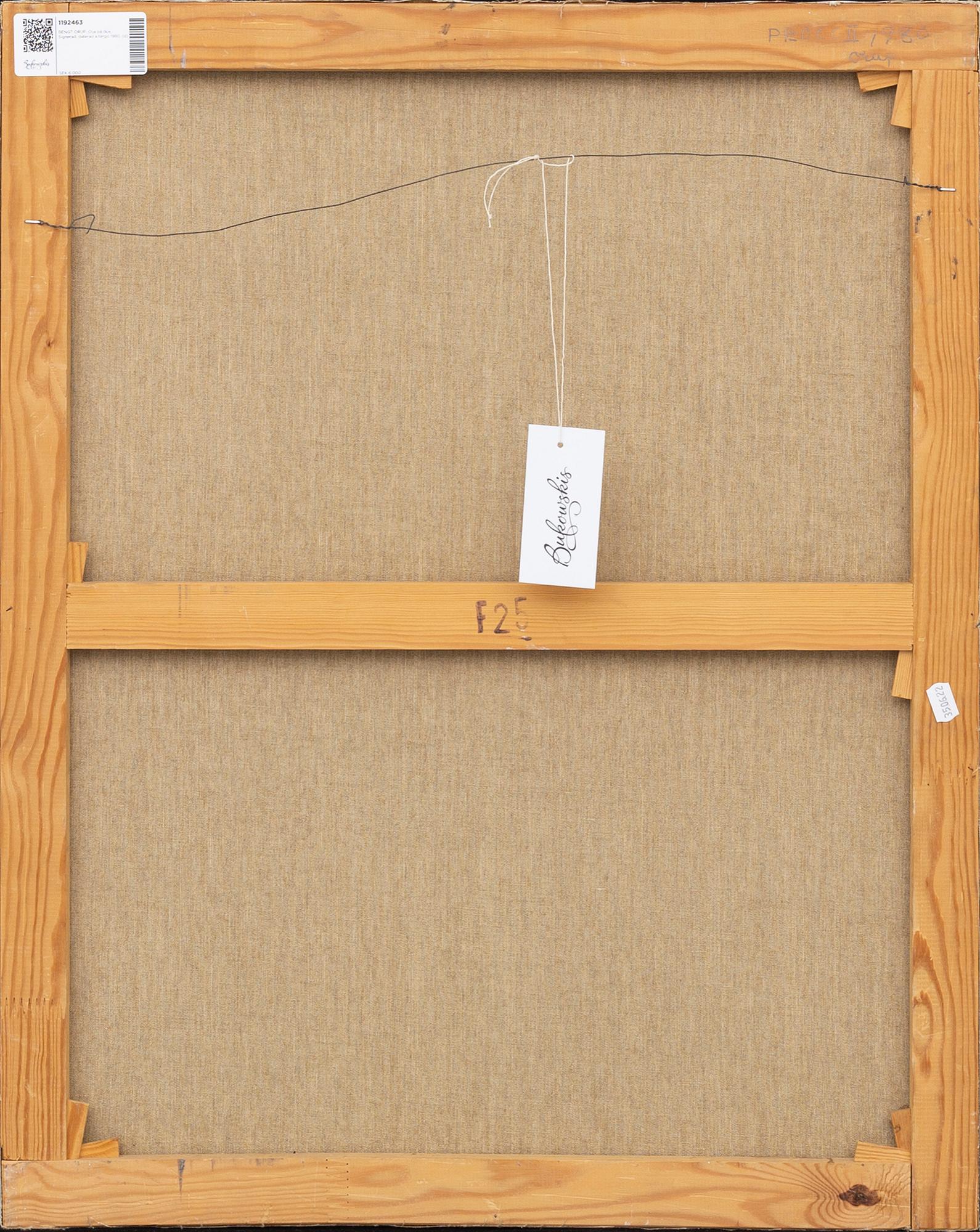 BENGT ORUP, oil on canvas, signed, dated a tergo 1980.